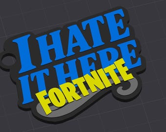 Gaming "I HATE IT HERE" keychain