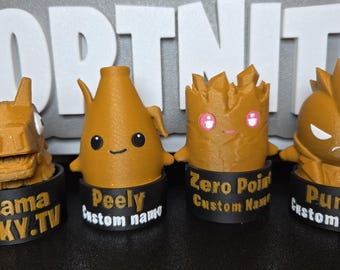 Clicky Gold Crown Sprite Squishy Fidget | Custom Nameplate Option | BR game | Fort build |