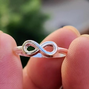 Infinity Ring Sterling Silver | Minimalist Infinity Band | Eternal Love Jewelry | Promise Ring for Women & Men Jewelry