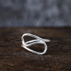 Infinity Symbol Ring | Handmade Sterling Silver Minimalist Ring | Adjustable Love & Eternity Band | Dainty Infinity Jewelry Gift