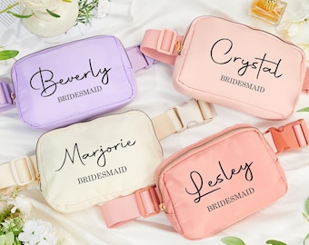 Bridesmaid Gift,Personalized Fanny Pack,Wedding Waist Bag,Bachelorette Party Fanny Pack,Gift For Mother Girlfriend wife,Custom Bum Bag.