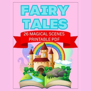 Fairy Tale Coloring Book PDF – 26 Magical Fantasy Scenes – Instant Download