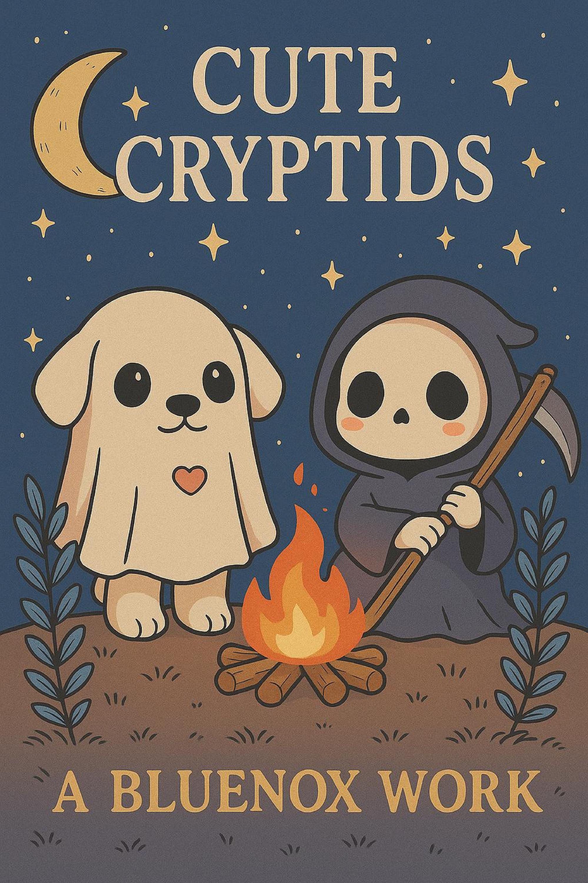 Cute Cryptids Coloring Book – 30 Chibi Goth Pages + Procreate Swatches | Cozy Spooky Art, Ghosts & Mythic Creatures