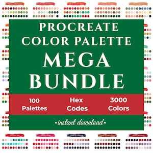 Pacote de Paletas de Cores para Procreate: 100 Paletas | 3000 Cores