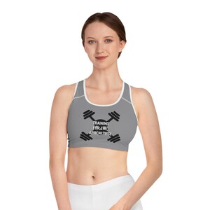 Training for the Apocalypse Sports Bra - Motivational Workout Gear, Fitness Apparel, Gym Top, Activewear for Women, Fitness Gift