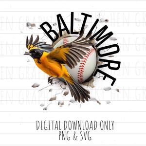 Download digitale di PNG e SVG di baseball dei Baltimore Orioles