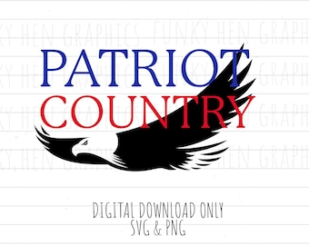 Patriot Country Eagle USA digital download PNG SVG