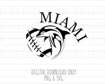 Miami football PNG SVG digital download