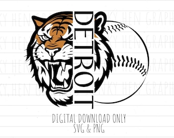 Detroit baseball PNG  and SVG digital download