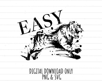 Easy Tiger PNG SVG digital download