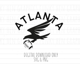 Atlanta Falcons football PNG SVG digital downloads NFL