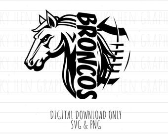 Broncos football PNG SVG digital download