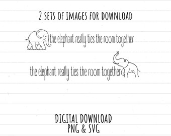 Elephant in the Room PNG SVG Digital download