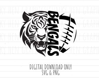 Bengals Football PNG SVG digital download