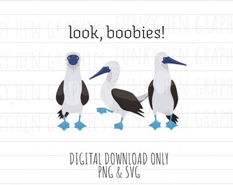 Look boobies, png svg digital download