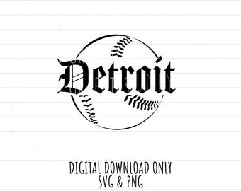Detroit baseball PNG  and SVG digital download