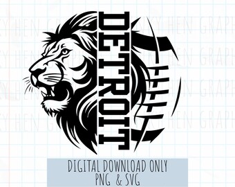 Lions Football PNG and SVG digital downloads