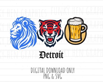 Lions Tigers and Beers download SVG and PNG