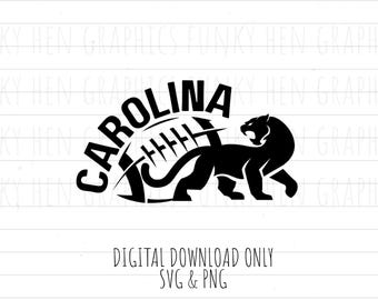 Panthers football digital download PNG SVG files