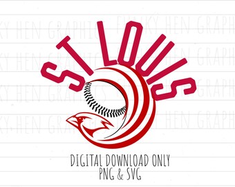 St Louis baseball PNG SVG digital download
