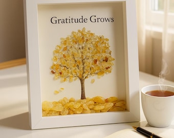 Crystal Tree of Abundance – Wealth & Fortune Manifestation | Personalized Gift | Thanksgiving or Christmas Décor | Attract Wealth Fengshui