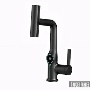 Waterfall Temperature Digital Display Basin Faucet Lift Up Down Stream Sprayer Hot Cold Water Sink Mixer Wash Tap For Bathroom