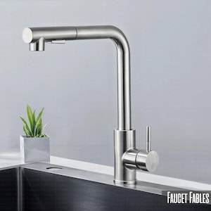 Brushed Nickel Pull Out Kitchen Sink Faucet Two Model Stream Sprayer Nozzle Stainless Steel Hot Cold Wate Mixer Tap Deck