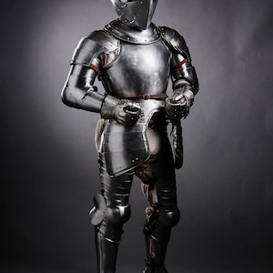 Gothic Knight Full Armor Suit: 15th Century Medieval Steel LARP Cosplay