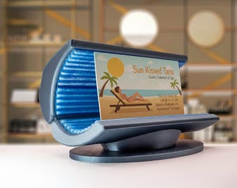 Sunbed display business card holder