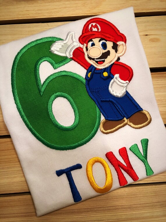 Super Mario Birthday Shirt - Etsy