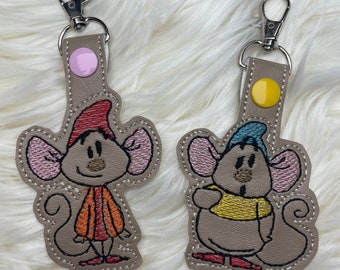 Jaq or Gus Gus Keychains