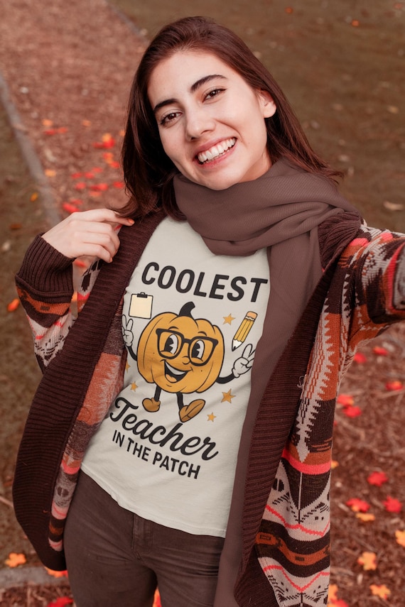 Fall Teacher Tee, Halloween Teacher Shirt, Coolest Teacher Pumpkin Tee, Fall Teacher Tshirt, Pumpkin Teacher Tee