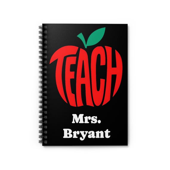 Personalized Teacher Notebook, Teacher Gift, TEACH Spiral, School Supplies, Gift for Teachers, Custom Notebook, Back to School Essentials