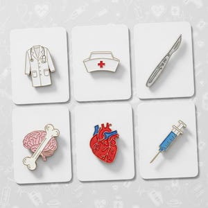 Medical Enamel Pins, Nurse, Doctor And Healthcare Worker Gift, Hospital Badge Pin, Healthcare Lapel Pins, Healthcare Professional Gift