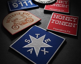 Custom Embroidered Patch - Personalized Photo, Name or Logo Patches | Iron On, Sew On, Hook & Loop Custom Embroidery Patches