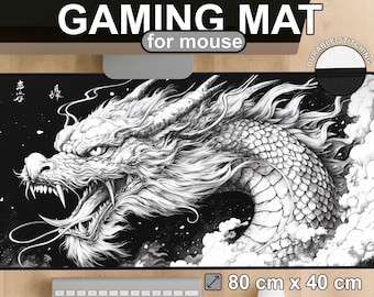 ドラゴンデスクマット ダークファンタジー マウスパッド 大型デスク