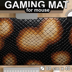 Snake Skin Desk Mat: Realistic Python Scale Pattern Gaming Mouse Pad (80cm x 40cm)