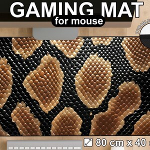 Snake Skin Desk Mat: Reptile Scale Pattern Gaming Mouse Pad (80cm x 40cm)
