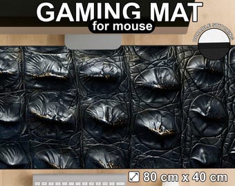 Krokodil Schreibtischmatte, Reptilienhaut Gaming Maus Pad, Gothic Büro Arbeitsplatz Zubehör
