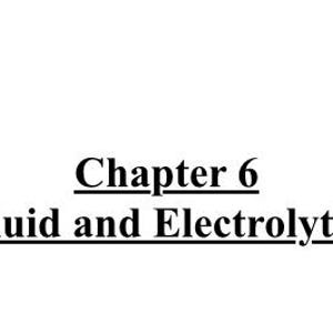 fluid and electrolytes