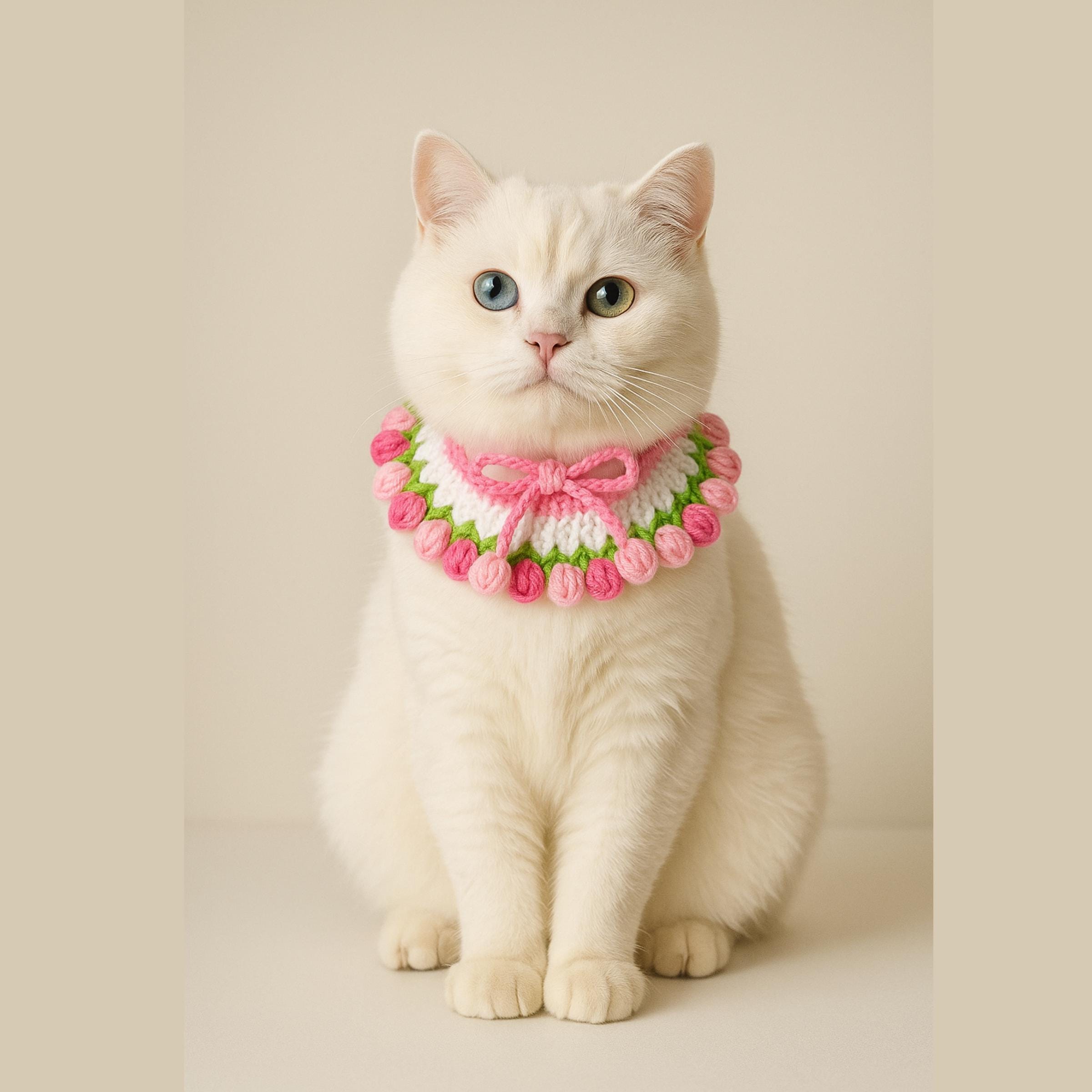 Mini-Hundehalsband Mit Blumenmotiv – Größe M, Dunkelblau, Weiches PU-Material, Verstellbar 29-38 Cm