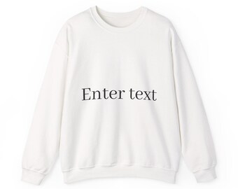 Sweat-shirt avec texte personnalisé | Sweat-shirt minimaliste à monogramme | Ras du cou avec nom personnalisé