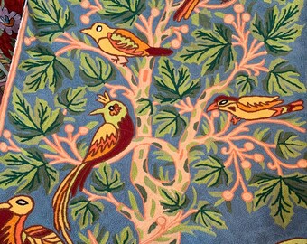 Tapisserie Murale En Coton Faite Main Du Cachemire - Broderie Pointe De Chaîne