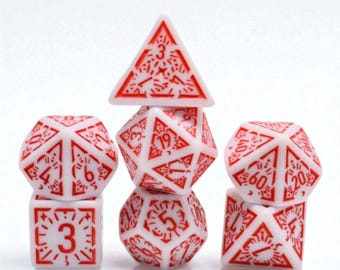Indigo Dawn Stars DnD Dice Set: Celestial Acrylic Polyhedral RPG Dice