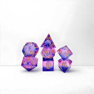 Galaxy Dice Set | Planet Dice | Space Themed RPG Dice | Astronomy Resin Dice for DnD | Gift for Dungeon Master