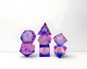 Galaxy Dice Set: Space Themed Resin RPG Dice for DnD