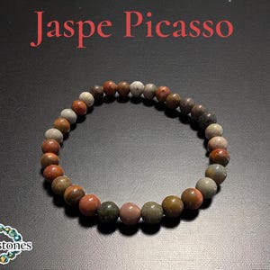 Picasso Jasper ~ 18cm bracelet ~ 6mm or 8mm round beads ~ natural stone