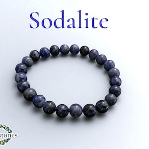 Sodalite ~ 18cm bracelet ~ 6mm round beads ~ natural stone