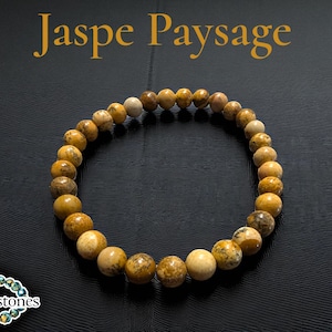 Landscape Jasper ~ 18cm bracelet ~ 6mm or 8mm round beads ~ natural stone