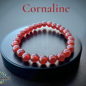 Carnelian ~ 18cm ~ bracelet 6mm or 8mm round beads ~ natural stone
